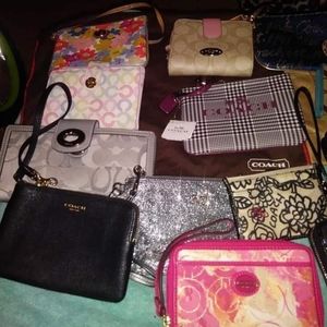 Coach wallets and wrislets